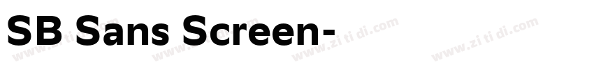 SB Sans Screen字体转换 SB Sans Screen字体转换